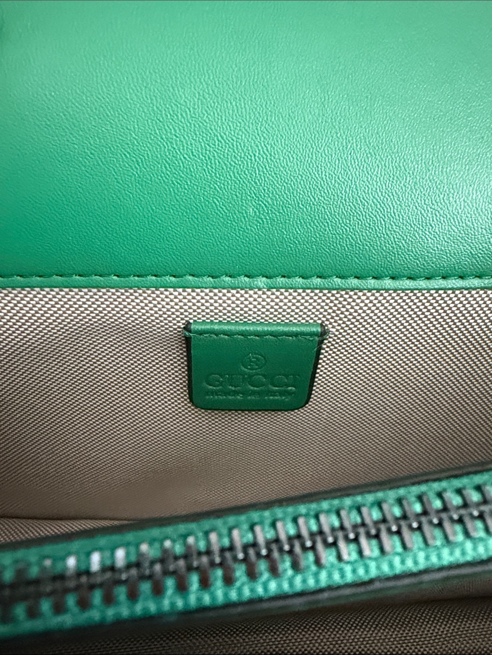 Designer Inspired Green PU Leather Shoulder Bag with Embellished Horsebit Accent - Picture 6 of 9